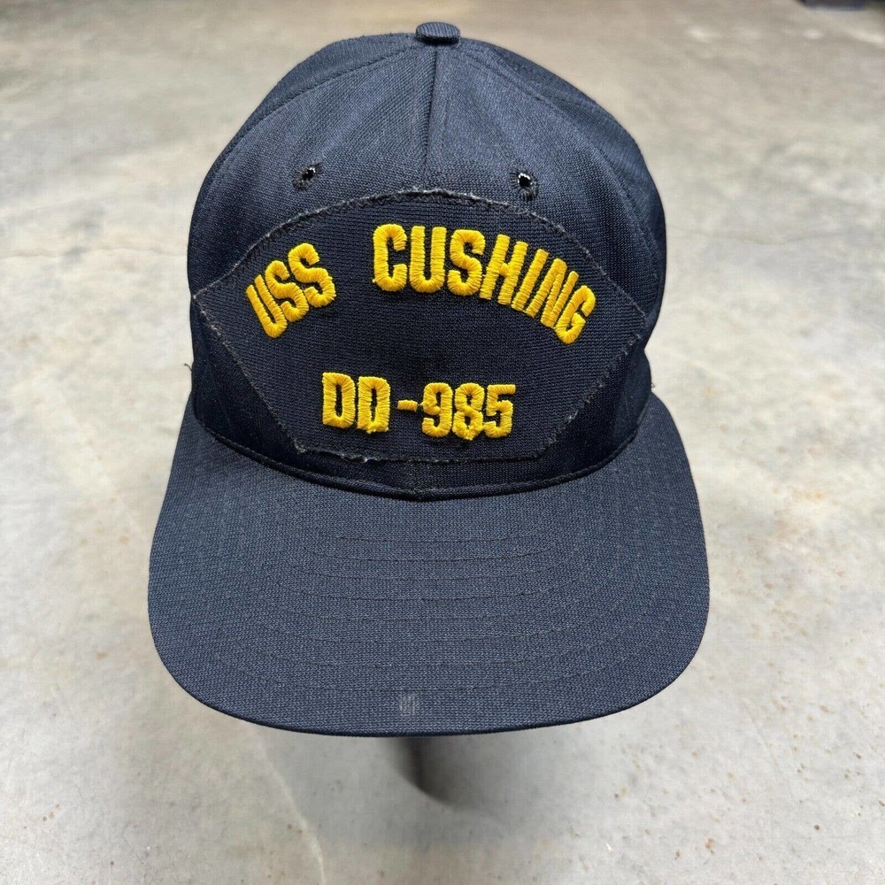 USS Cushing DD-985 Vintage Veteran Navy Hat Snapback USA California Headwear